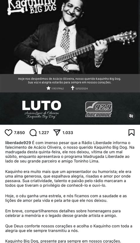 beicinho morreu hoje|Radialista morre durante transmissão de programa ao vivo; saiba。